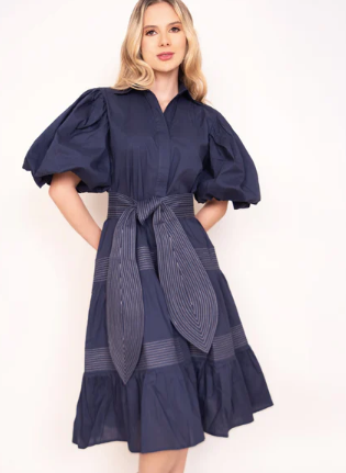 [TT23121647] 03SLM00067 VESTIDO AURELIA CTO FJON PESPUNTE