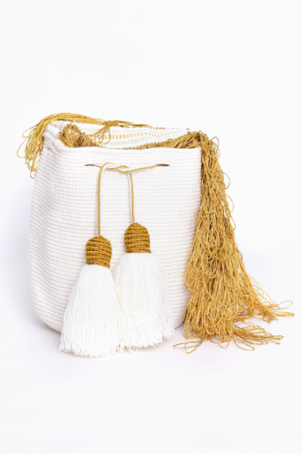 [TT25013851] MOCHILA FANNY FLECOS HILOS DORADOS
